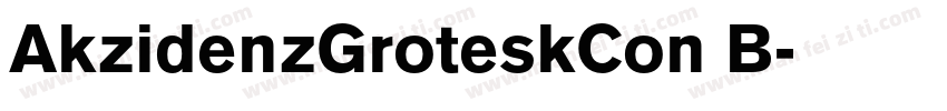 AkzidenzGroteskCon B字体转换
